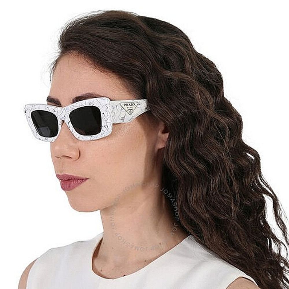 Prada Women's Dark Grey Lens Cat Eye Ladies Sunglasses